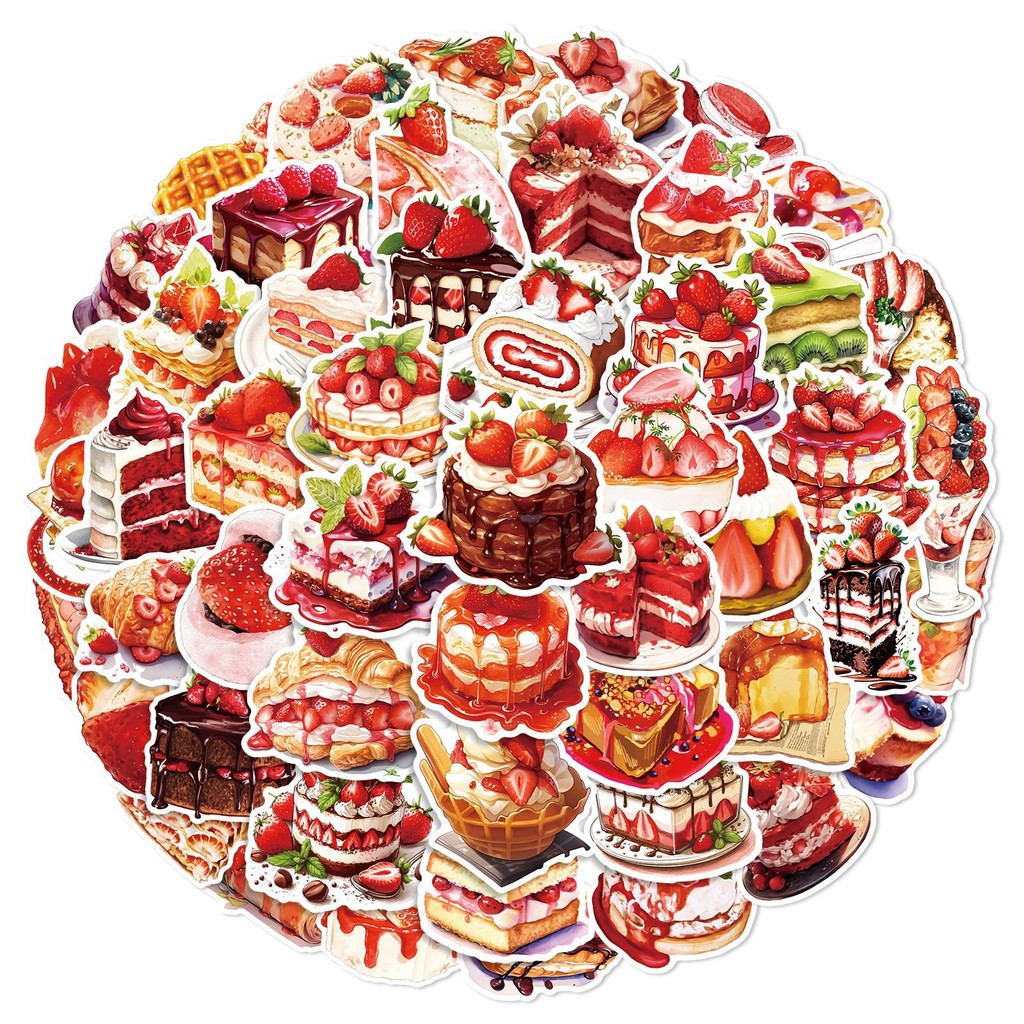 Strawberry Huller - 50 قطعة من ملصقات الكتابة على