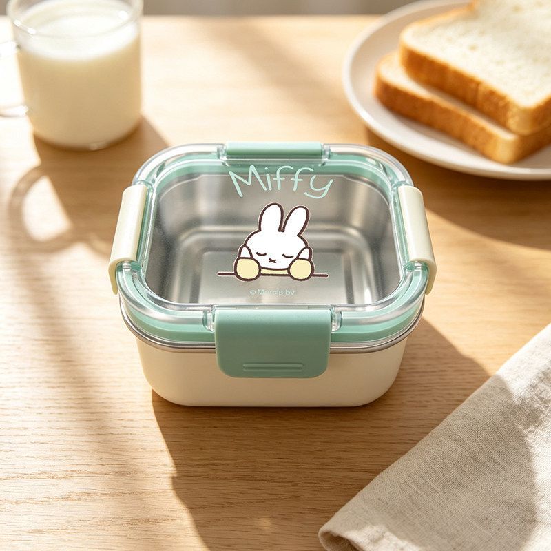Meal Prep No Microwave - علبة غداء ميفي اللطيفة مقسمة، آمنة