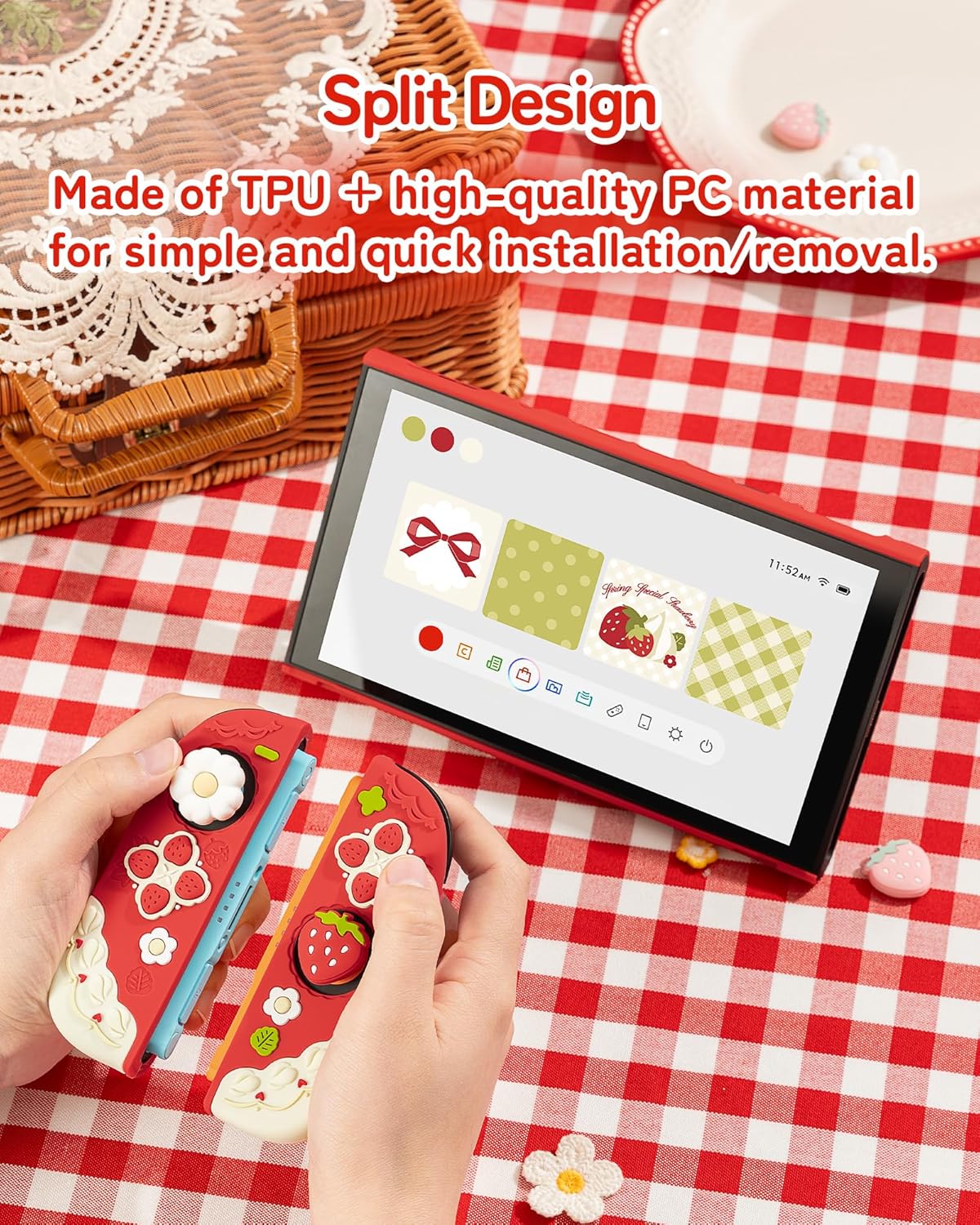غطاء حماية GeekShare متوافق مع - مراجعة Strawberry Huller وسعره